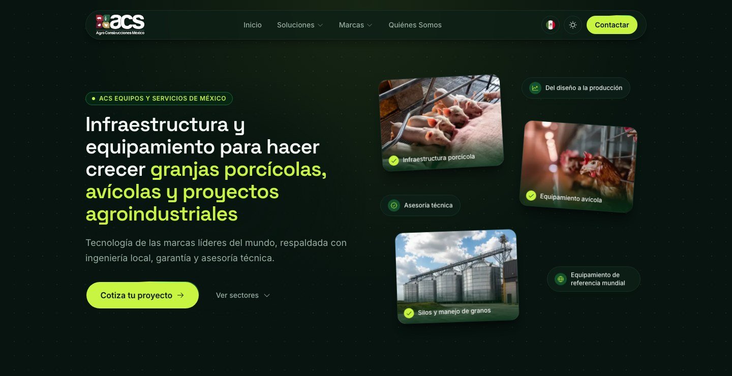 ACS México – Hero del sitio web